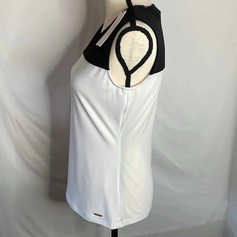 Calvin Klein tank top blouse size small black/white - Picture 4 of 7